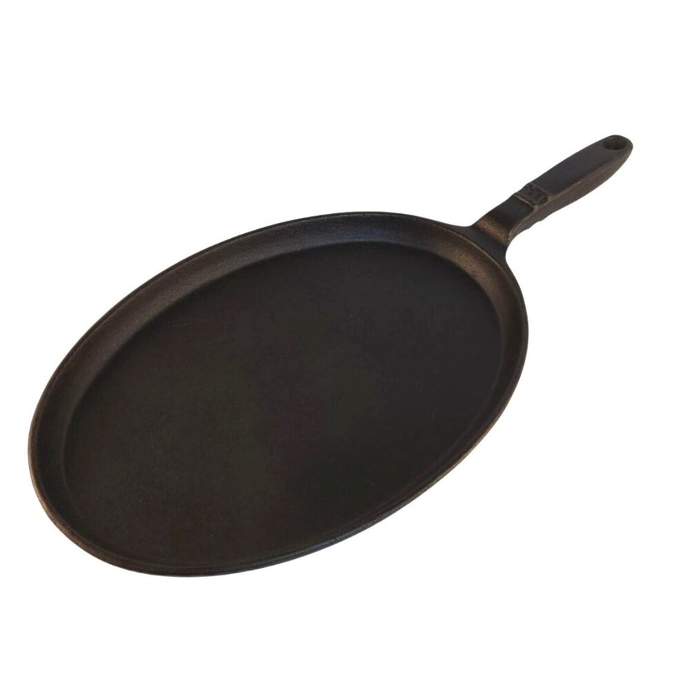 Cast Iron Oval Fajita Skillet Griddle Pan Skillet Cooking Surface With Handle